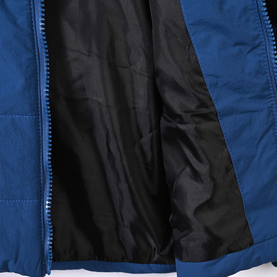 Boys Polyester Puffer Jacket Puller-Blue