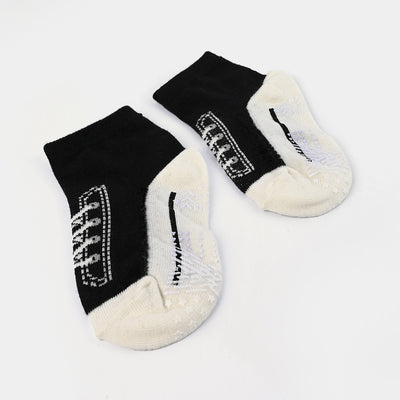 Socks Anti Slip Black & White | 2Y+