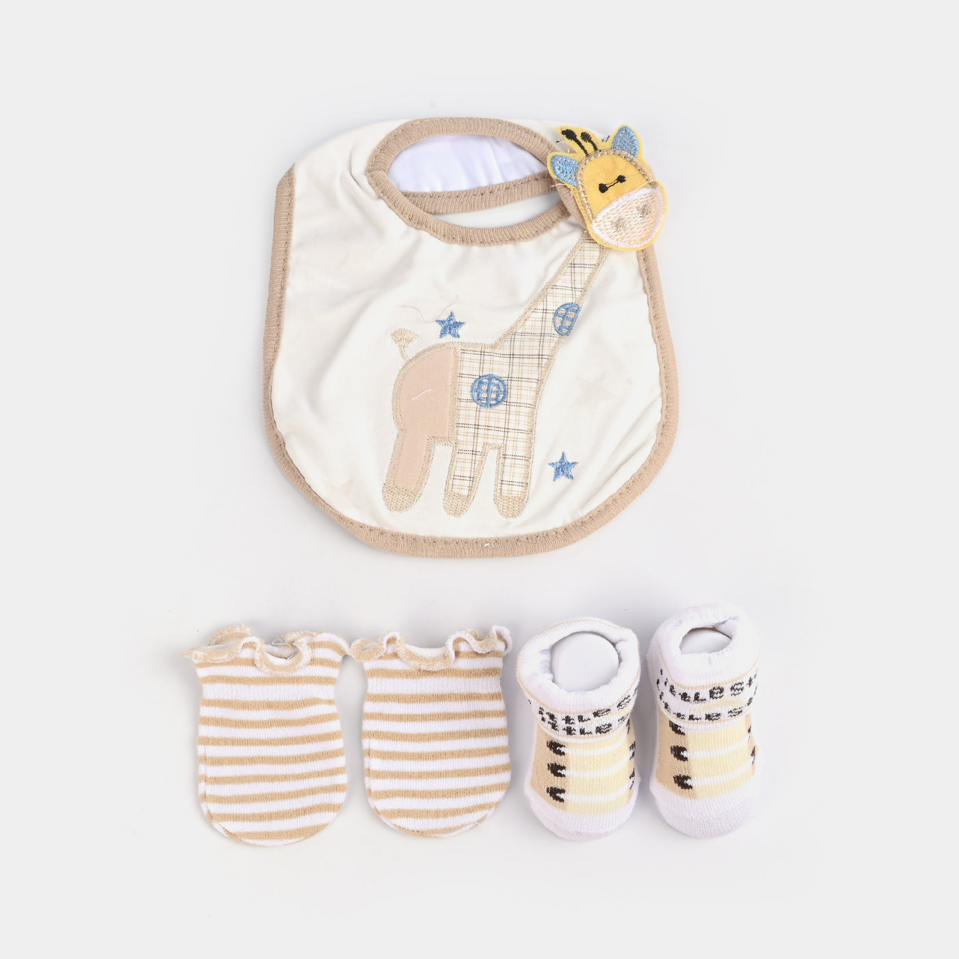 Baby Socks & Bib & Mittens Set | 3PCs