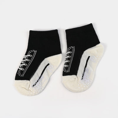 Socks Anti Slip Black & White | 2Y+