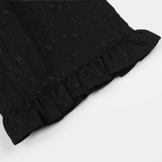 Infant Girls Chicken Kari 2 Pc Suit-Black Jacquard-BLACK