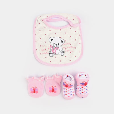 Baby Socks & Bib & Mittens Set | 3PCs