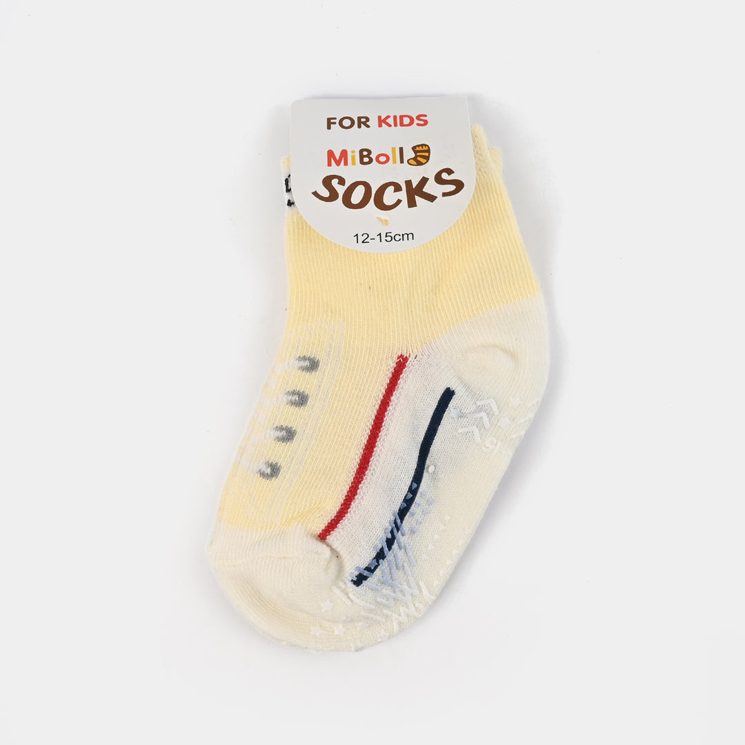 Boys Anti Slip Socks Off White | 2Y+