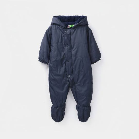 Infant Boys Puffer Romper Basic - Navy