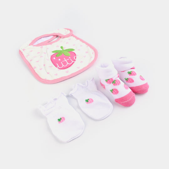 Baby Socks & Bib & Mittens Set | 3PCs