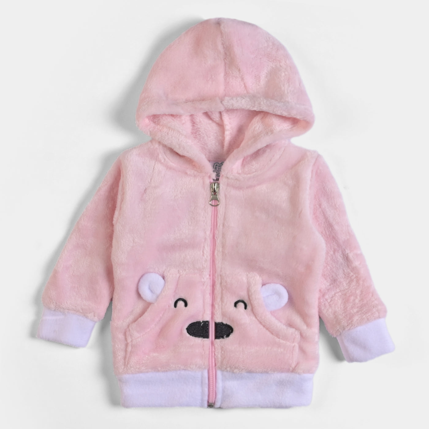 Infant Girls Velour 2Pcs Suit Bear - Light Pink