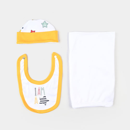 Infant Unisex Cotton Interlock 5PCs Set-Yellow/White