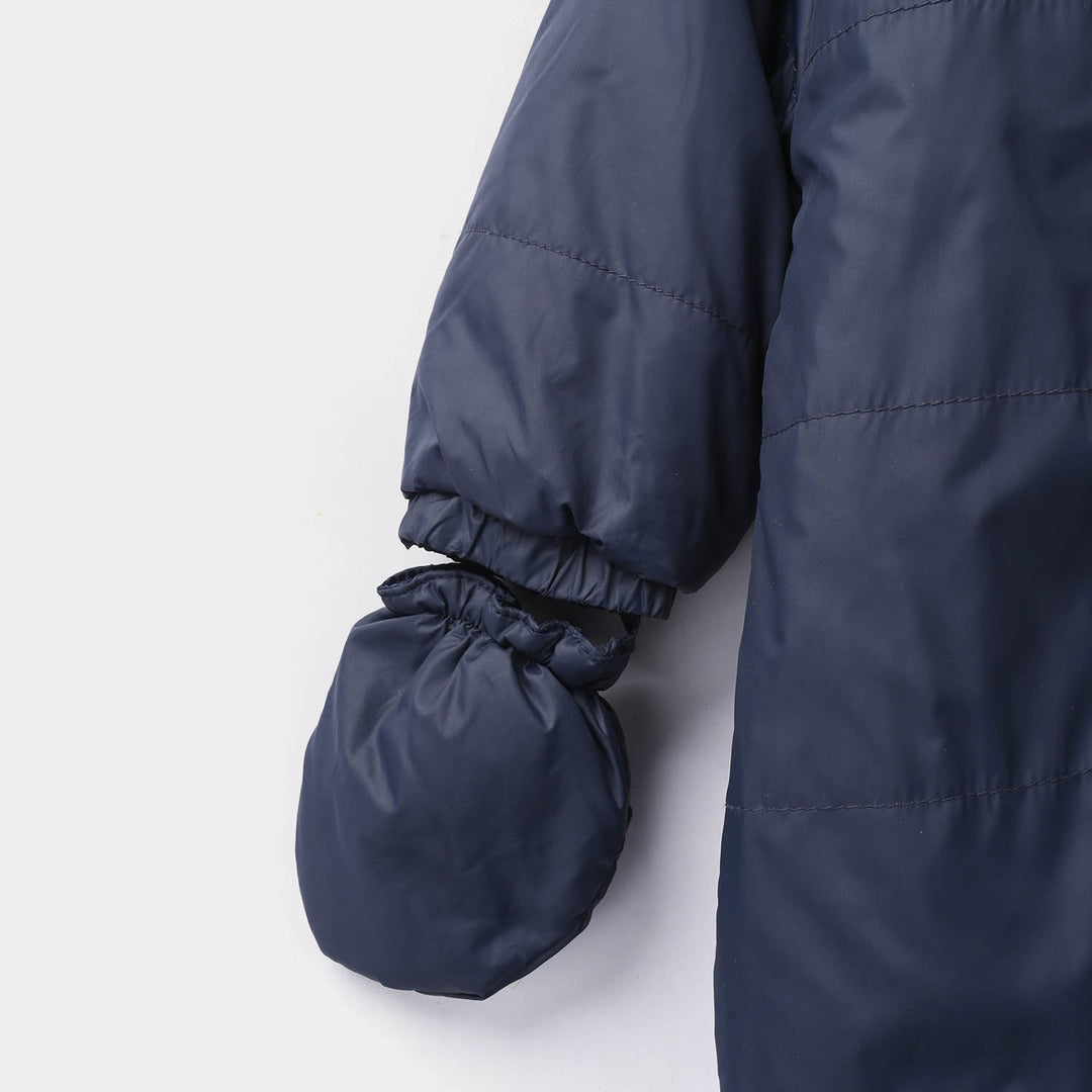 Infant Boys Puffer Romper Basic - Navy
