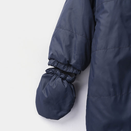 Infant Boys Puffer Romper Basic - Navy