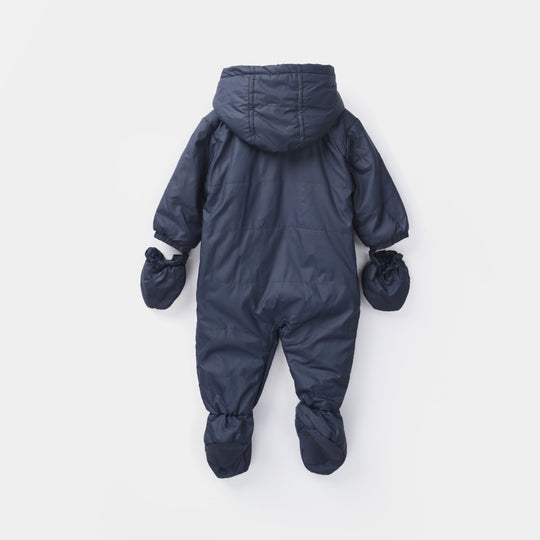 Infant Boys Puffer Romper Basic - Navy