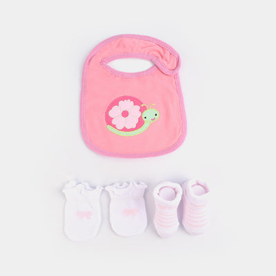 Baby Socks & Bib & Mittens Set | 3PCs