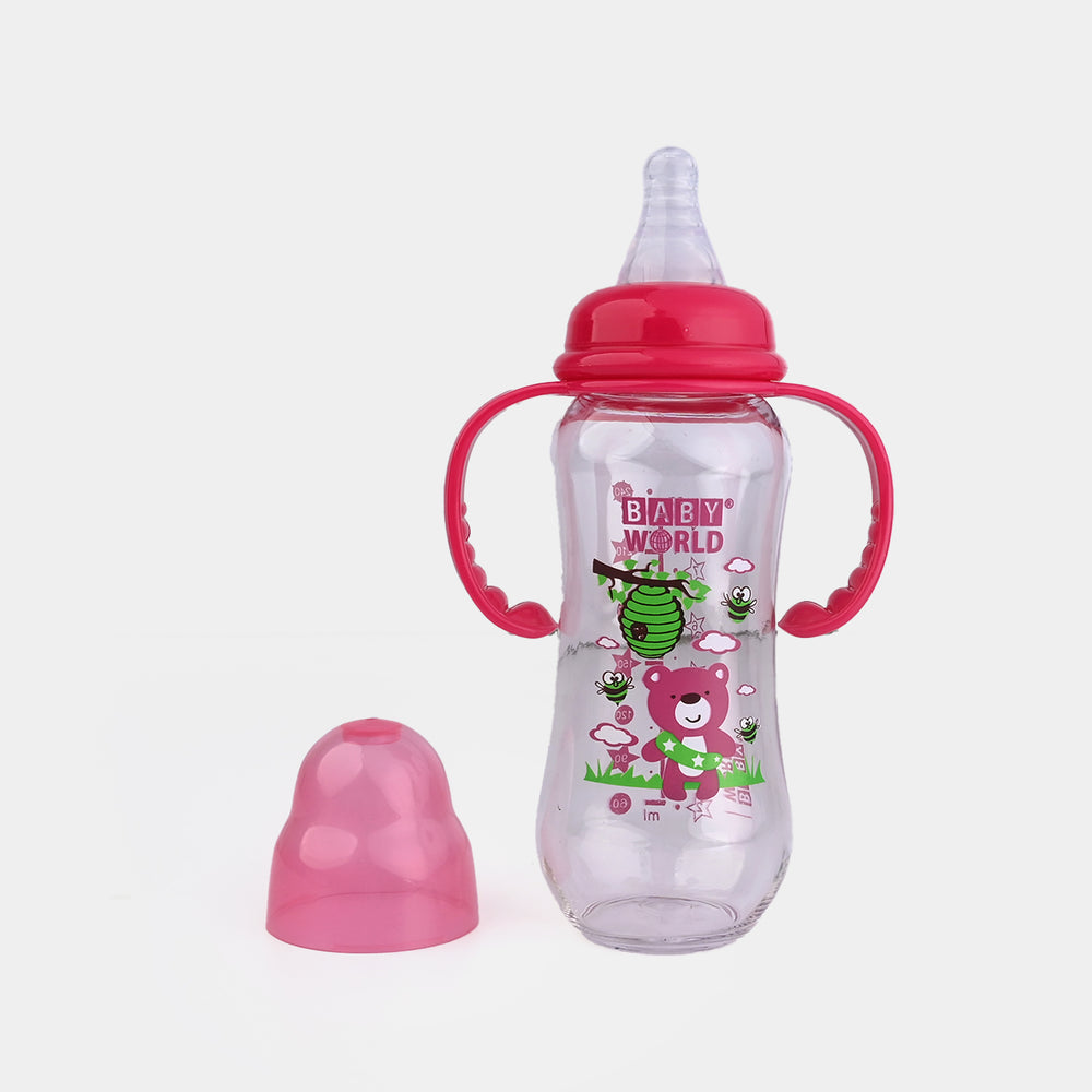Premium Handle PC Feeder Bottle 8Oz 2025 Pink