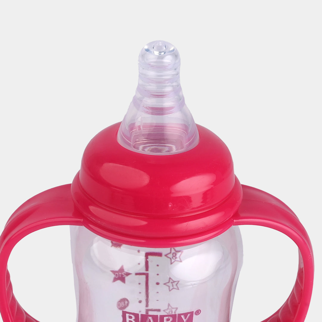 Premium Handle PC Feeder Bottle 8Oz 2025 Pink