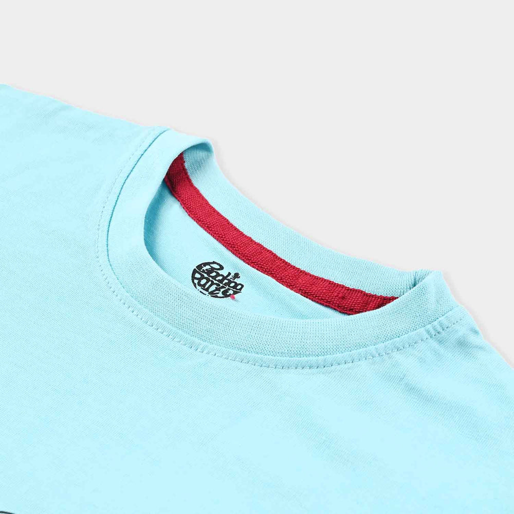 Boys Slub Jersey T-Shirt H/S Character-T. Turquoise