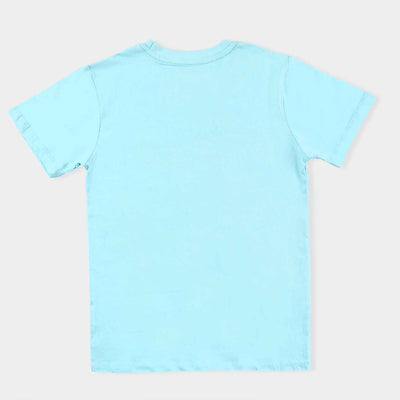 Boys Slub Jersey T-Shirt H/S Character-T. Turquoise