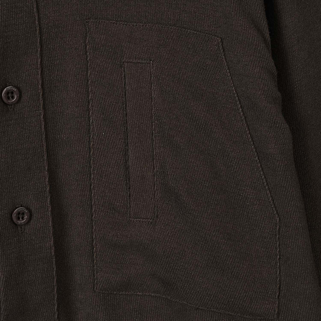 Boys Cotton Twill Shirt F/S (Cut Away)-D.Green