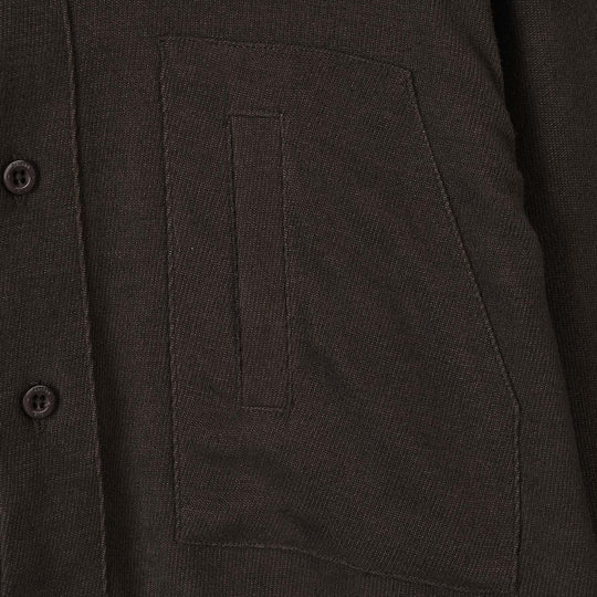 Boys Cotton Twill Shirt F/S (Cut Away)-D.Green