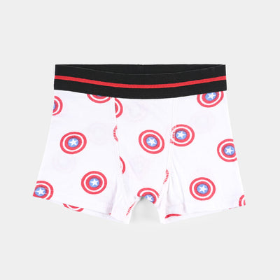 Boys Cotton Jersey Boxer Pack of 2 Captain America-Red/White