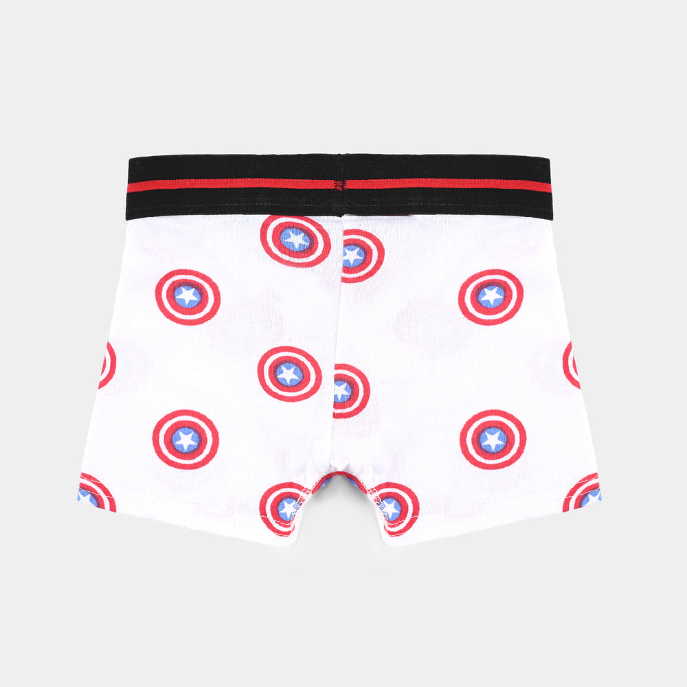 Boys Cotton Jersey Boxer Pack of 2 Captain America-Red/White