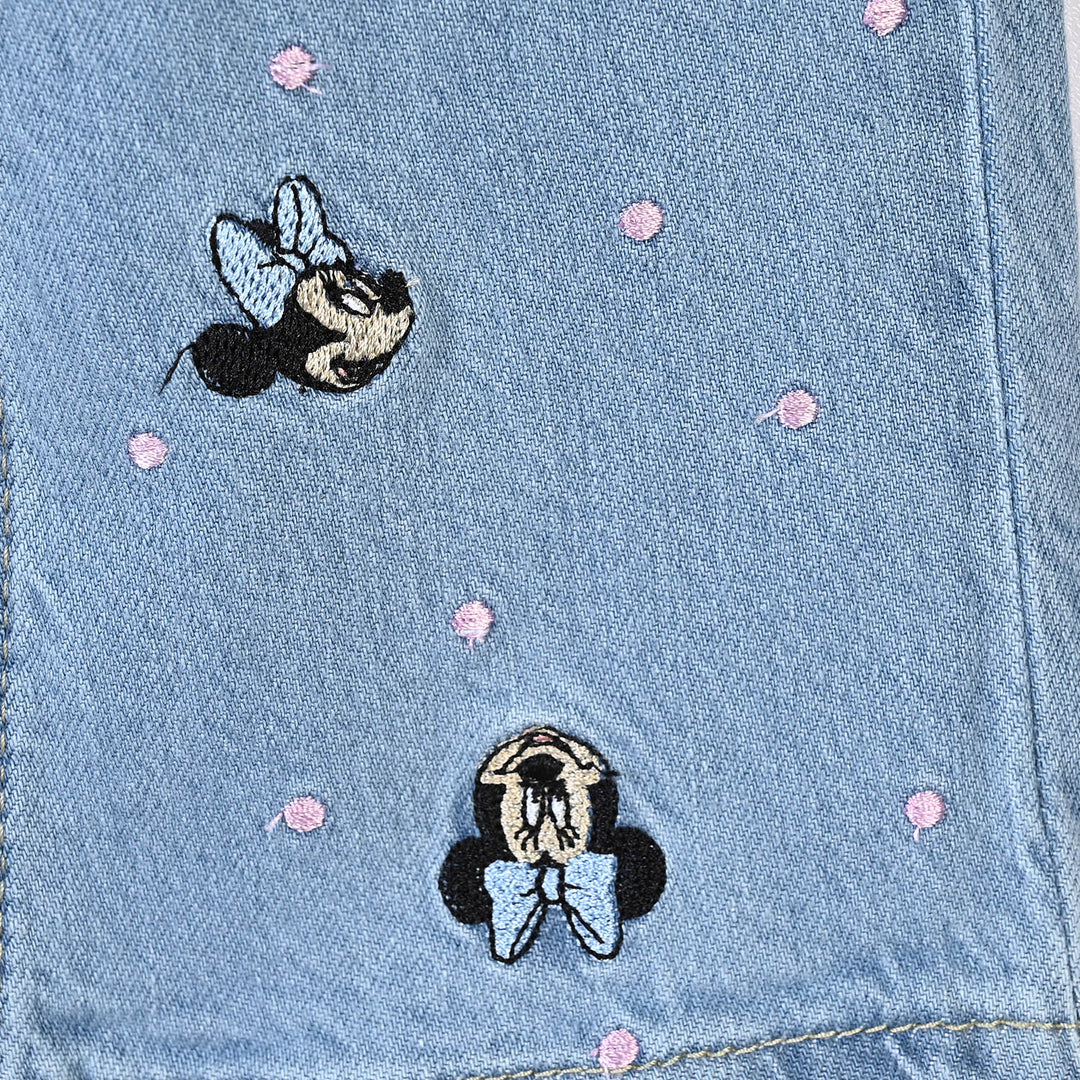 Girls Denim Viscose Pant Character-LT.Blue