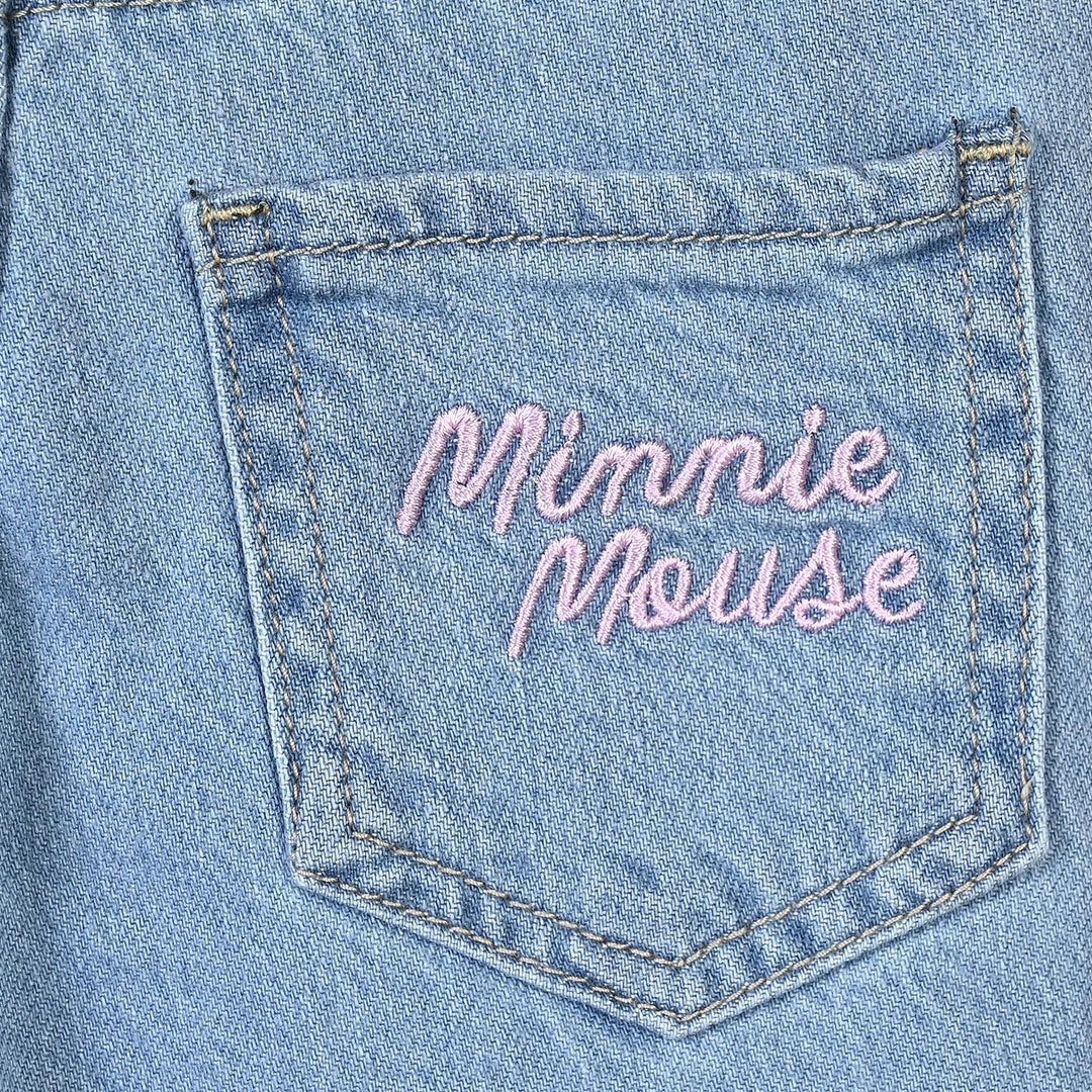 Girls Denim Viscose Pant Character-LT.Blue