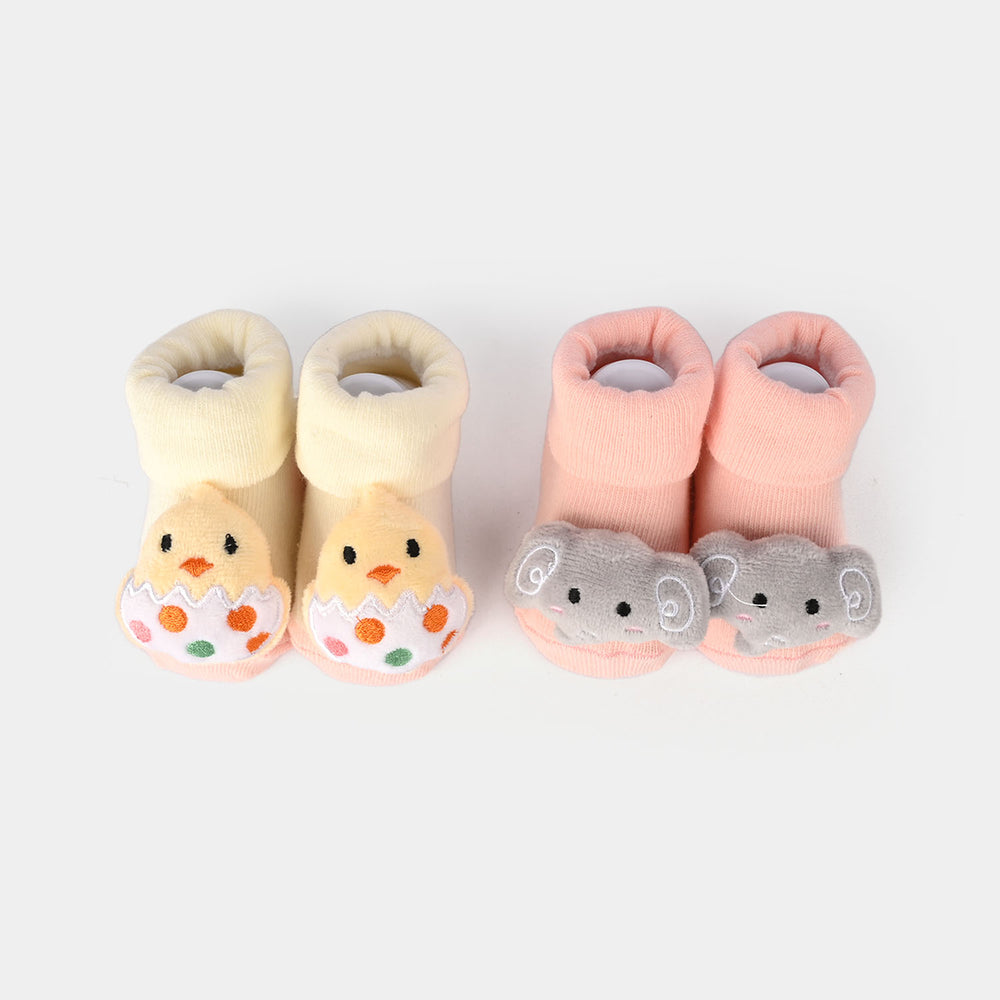 Baby Bibs & Booties Set | 4 Pcs