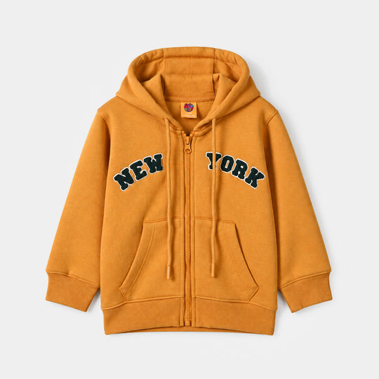 Boys Fleece Knitted Jacket Newyork-Yellow