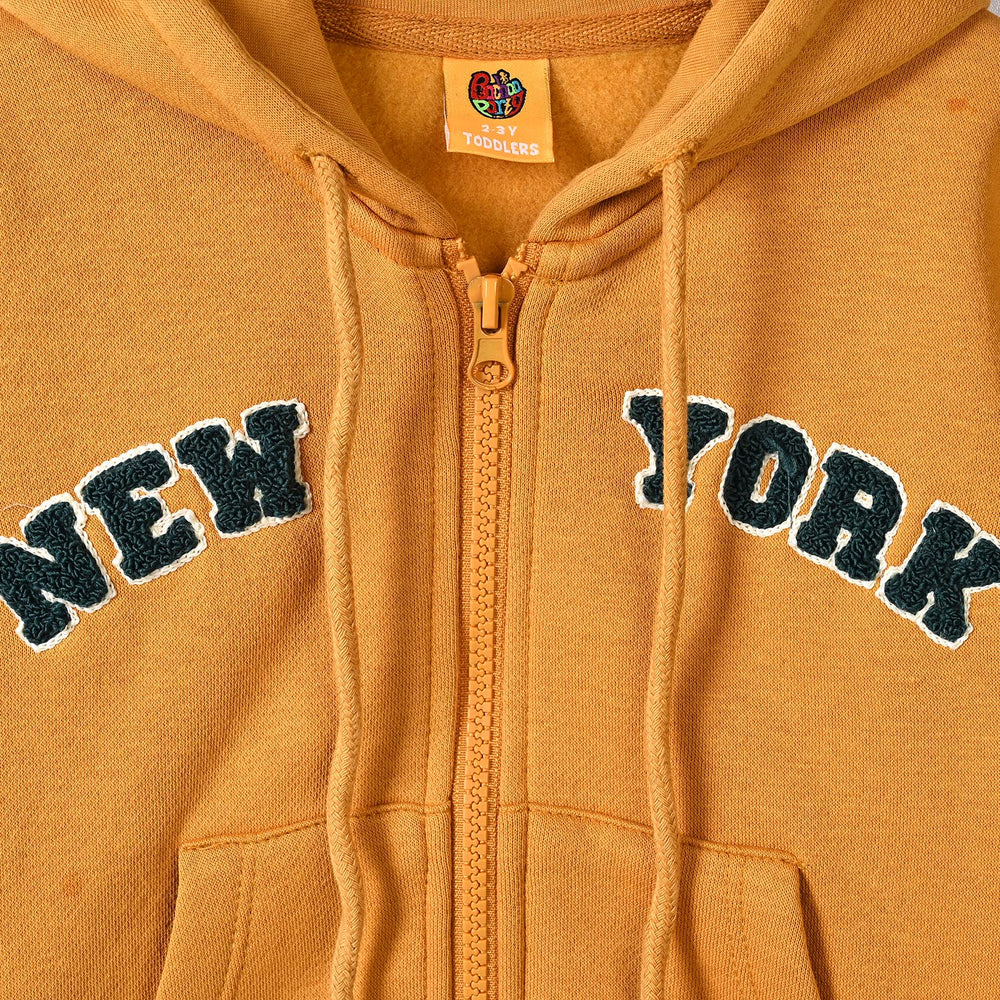 Boys Fleece Knitted Jacket Newyork-Yellow