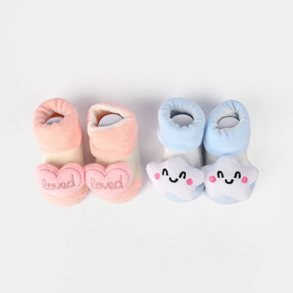 Baby Bibs & Booties Set | 4 Pcs