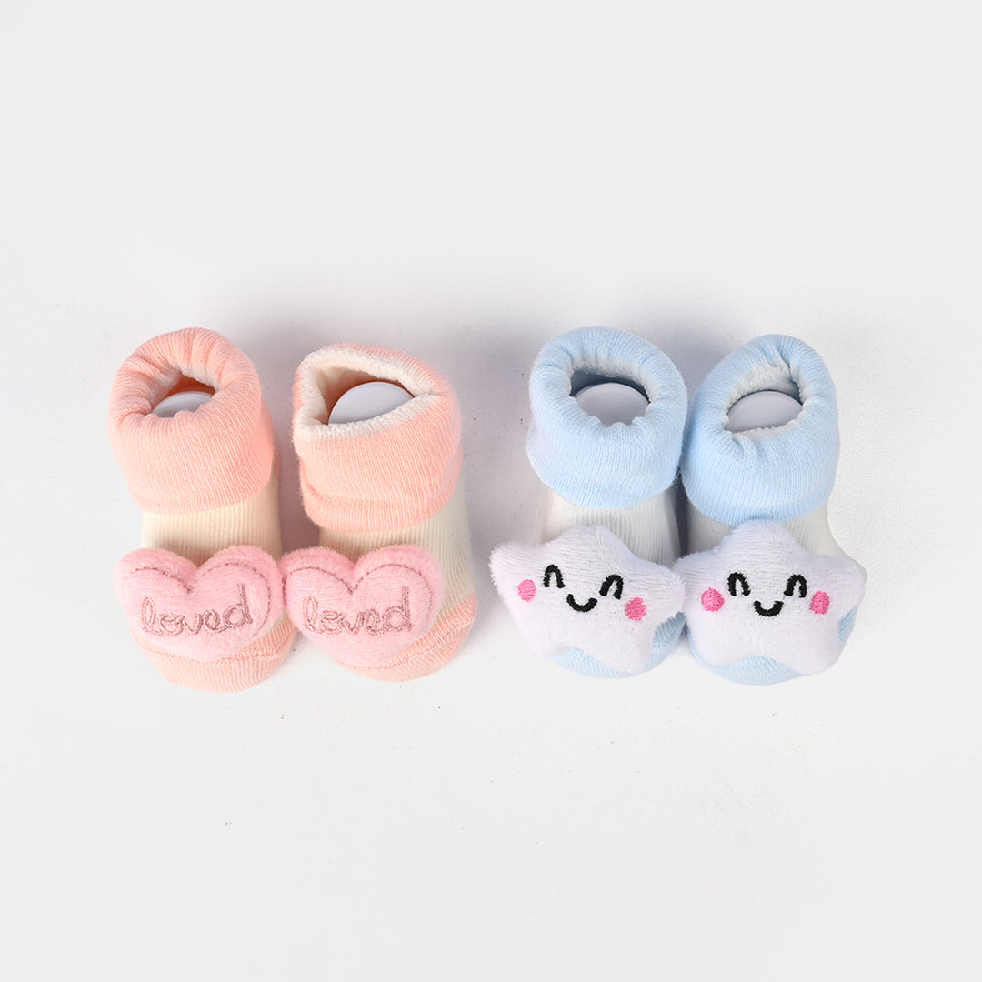 Baby Bibs & Booties Set | 4 Pcs