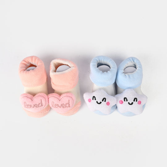 Baby Bibs & Booties Set | 4 Pcs
