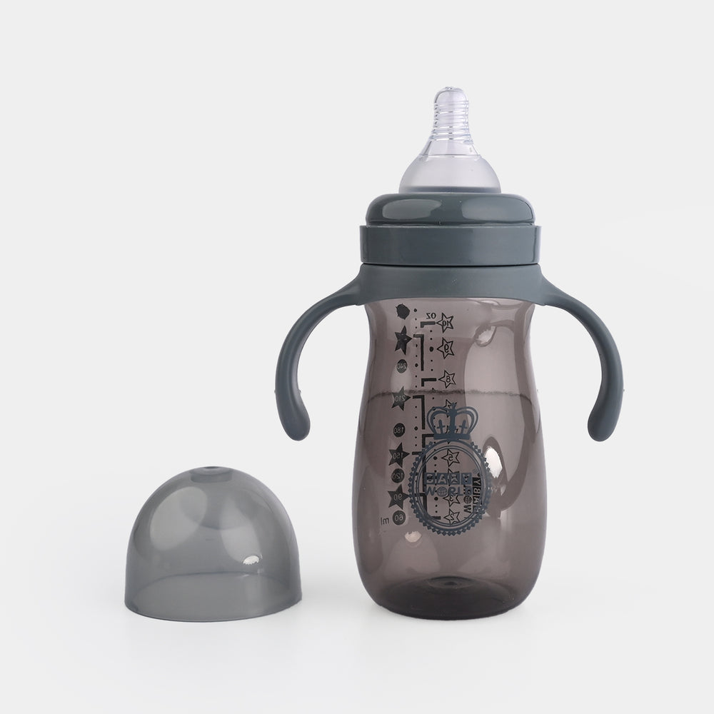 Tinted Wide Neck  Handle Bottle 10Oz 2046 Grey