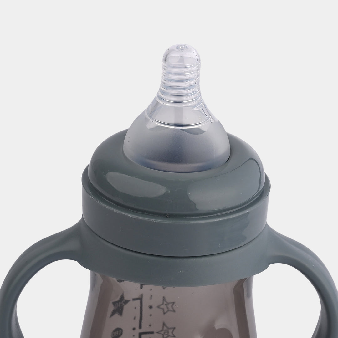 Tinted Wide Neck  Handle Bottle 10Oz 2046 Grey
