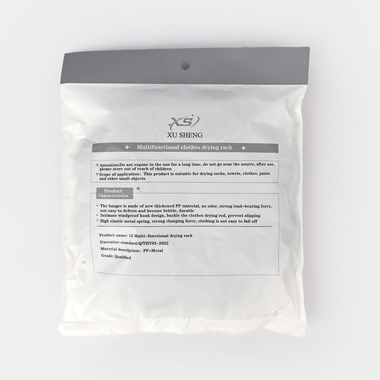 Multifunctional Clothes Drying Rack (12 Clips)