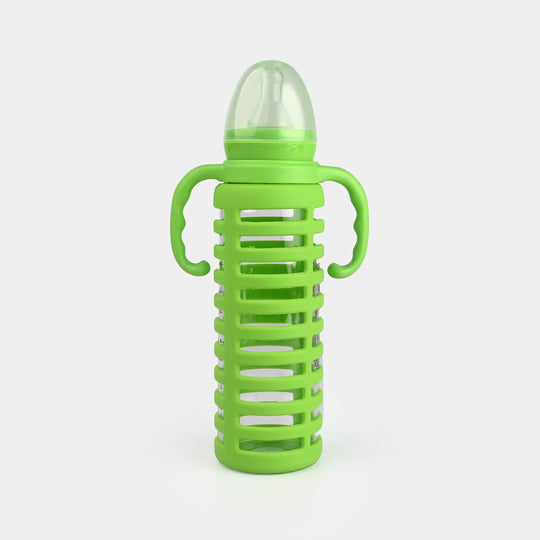Baby Glass Feeding Bottle | 240ml with Handles