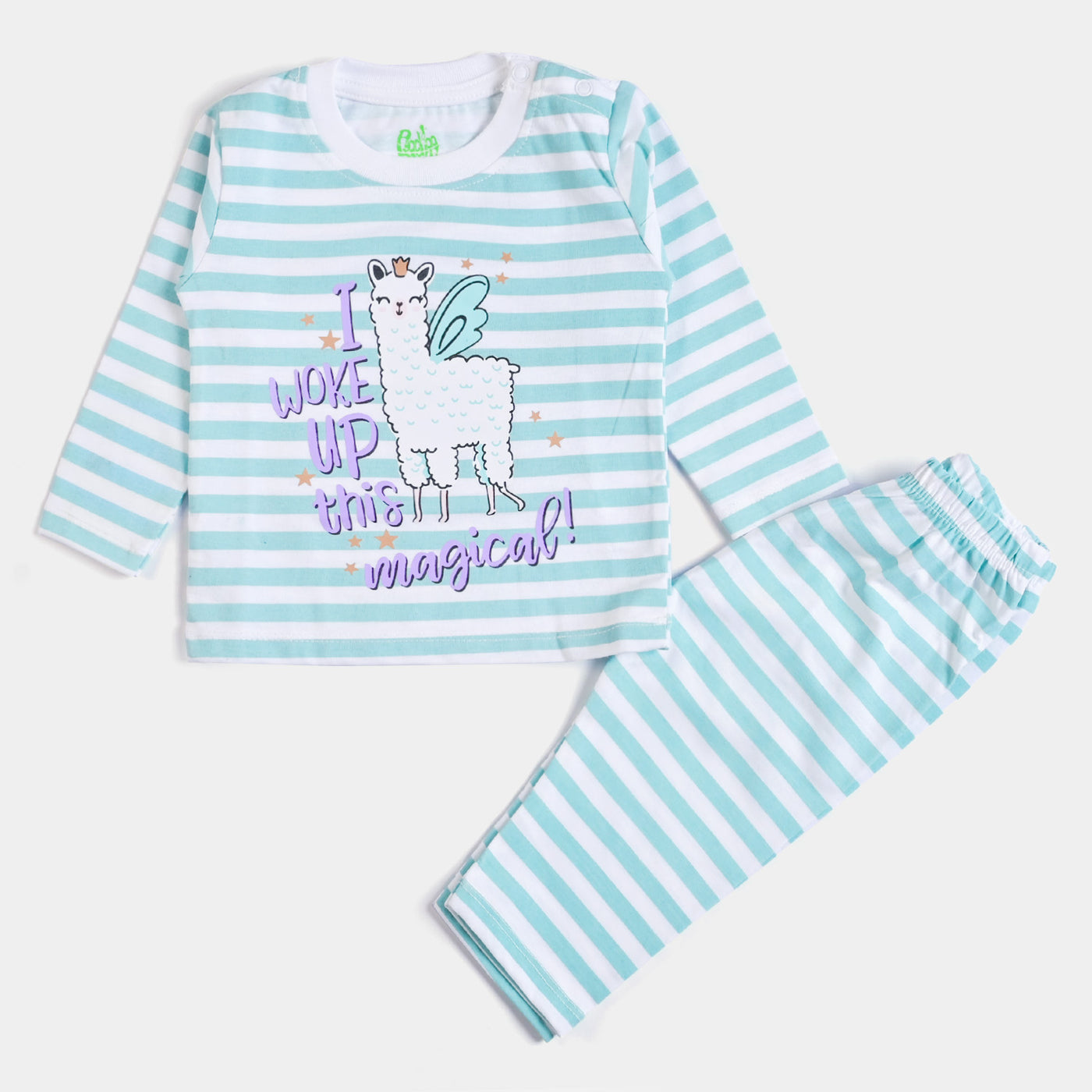 Infant Girls Knitted Night Suit Magical-White