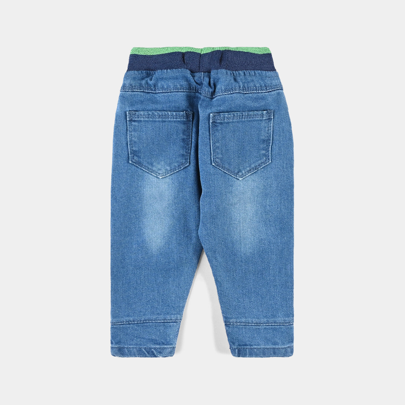 Infant Boys Denim Stretch Pant Frog-Mid Blue