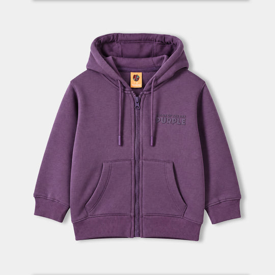 Girls Fleece Knitted Jacket Purple-Grape.Jam
