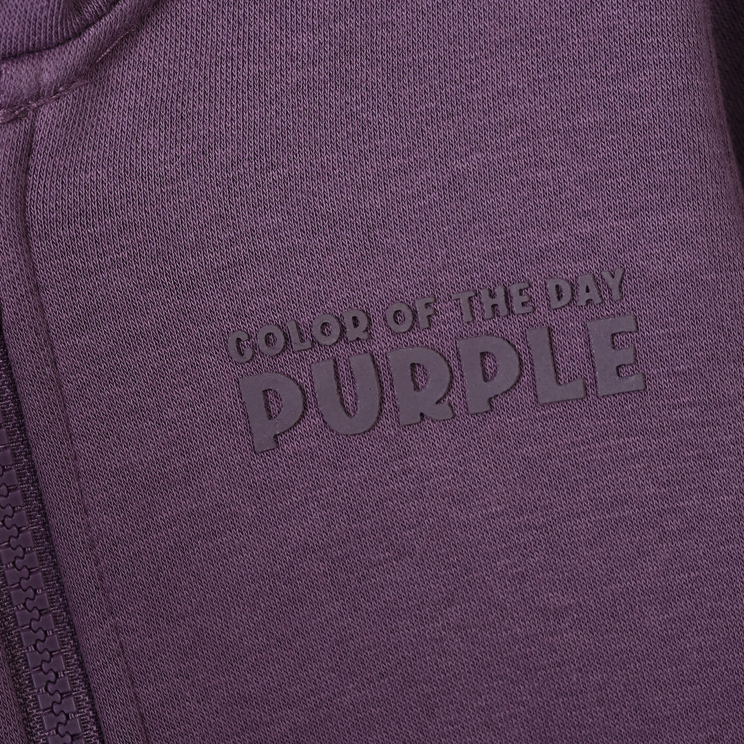 Girls Fleece Knitted Jacket Purple-Grape.Jam