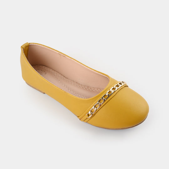 Girls Pumps AS-001-Mustard