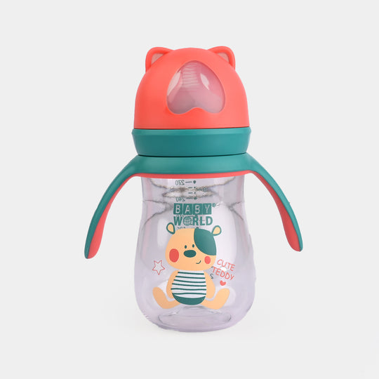 Mushroom Wide Neck Feeder Bottle 10Oz Orange