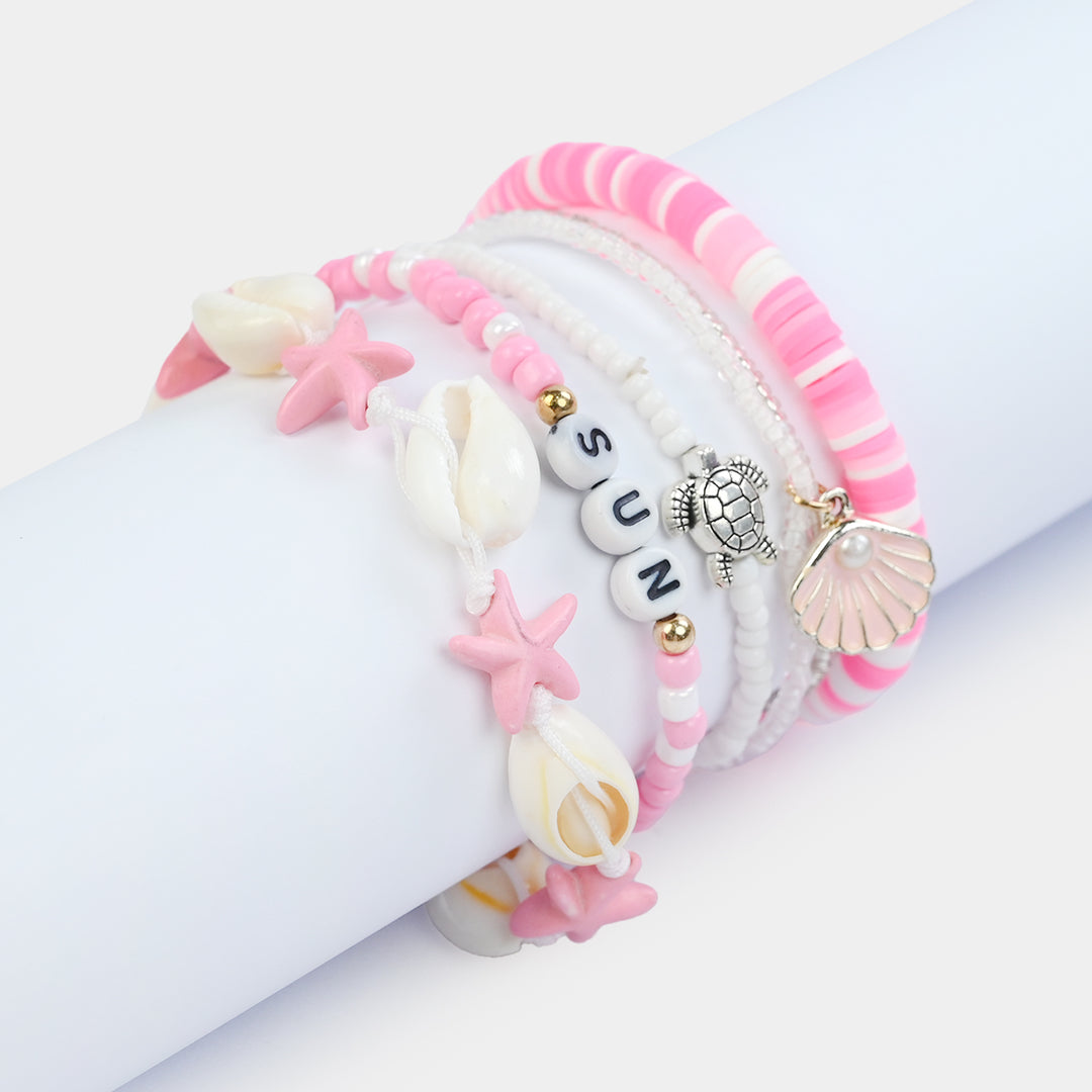 Fancy Crystal Beaded Bracelet for Girls