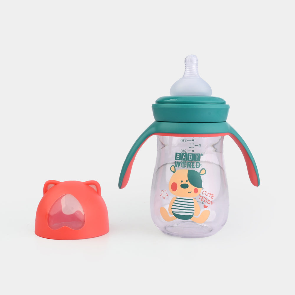 Mushroom Wide Neck Feeder Bottle 10Oz Orange