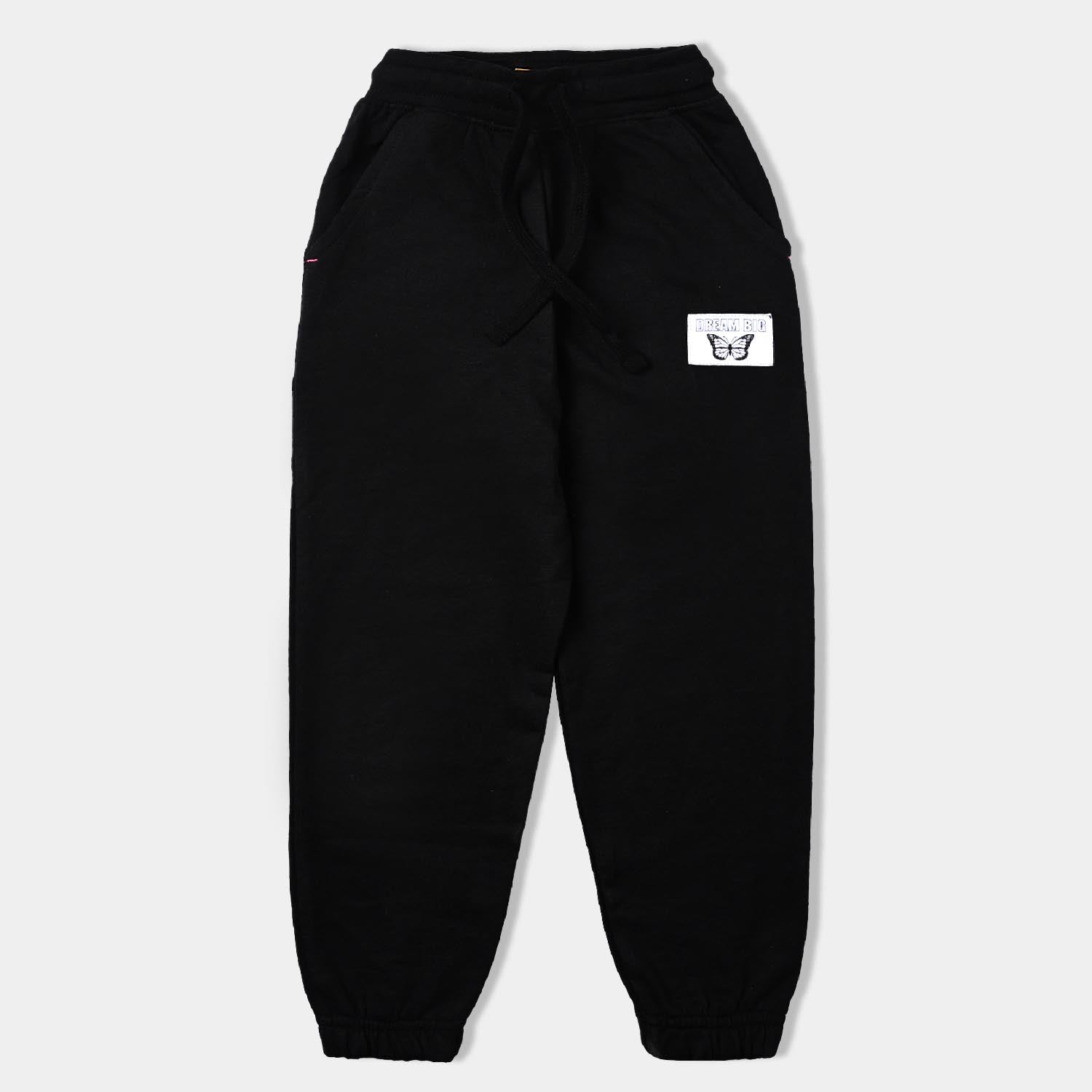 Girls Jet Black Terry Pyjamas Butterfly-Jet Black Price in Pakistan ...