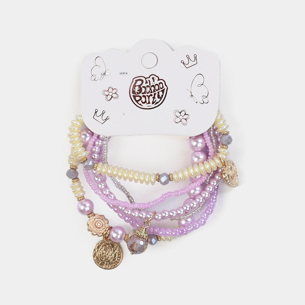 Fancy Crystal Beaded Bracelet for Girls