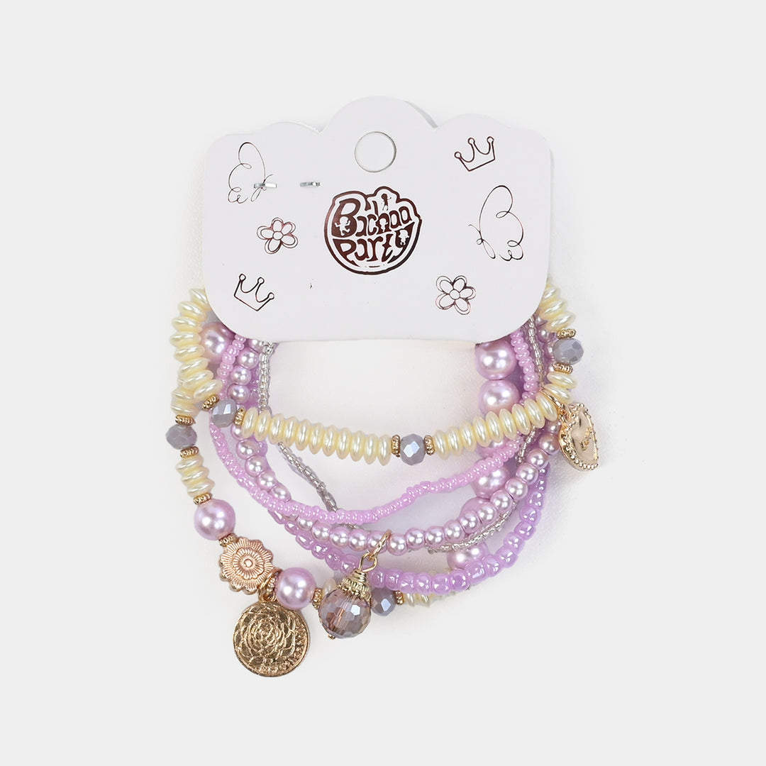 Fancy Crystal Beaded Bracelet for Girls