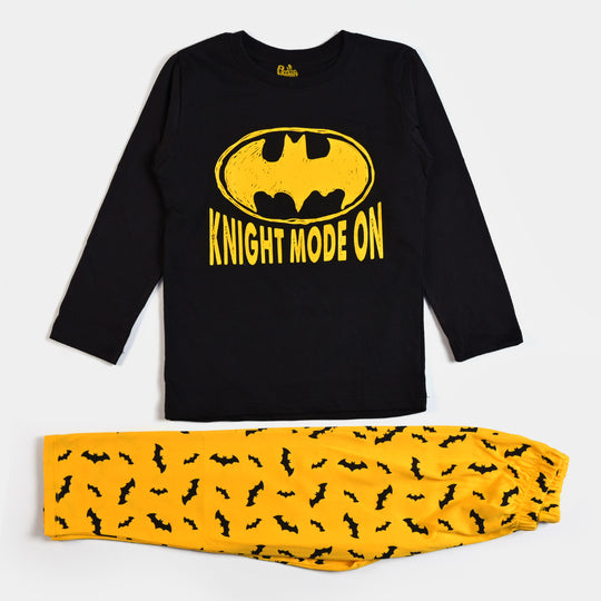 Boys Knitted NightWear Knight Mode-BLACK