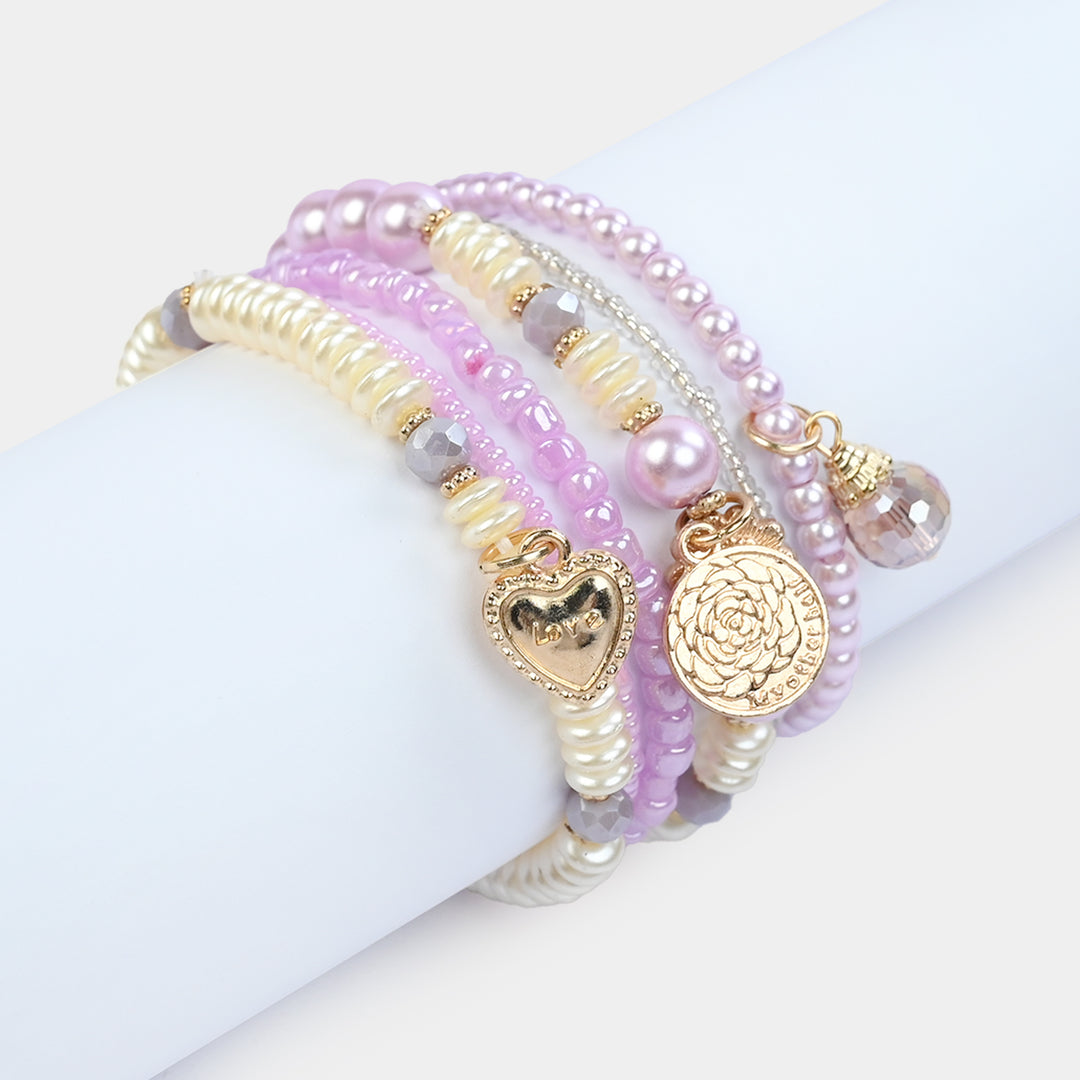 Fancy Crystal Beaded Bracelet for Girls