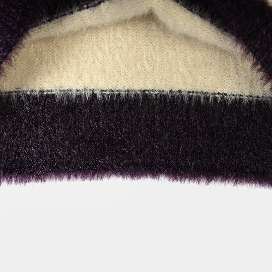 Girls Acrylic Sweater-Bubble-Purple.White