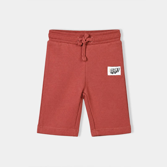 Infant Boys Cotton Terry Pyjama Go- Red